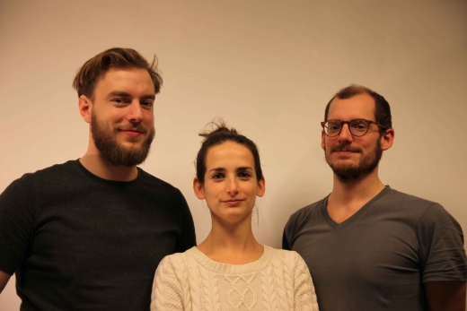 Inès Winckler, Octave Giaume et César Bazin de l'Atelier A+1 à Picauville - © Atelier A+1